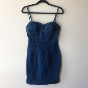 denim bodycon dress